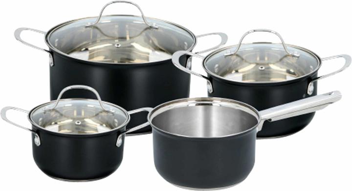 Produktbild alpina Cookware set Matt Black 7pc 1 (Pfannenset + Topfset, Edelstahl)