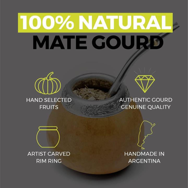 Produktbild Balibetov Set aus natürlicher Kürbistasse für Mate Tee (200 ml, 1 x)