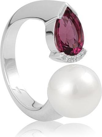 Image du produit Breuning BAGUE - E.ROSE TURMALINE/Brill. 0,033 Ct. H/si (61, Or 750/18 K)