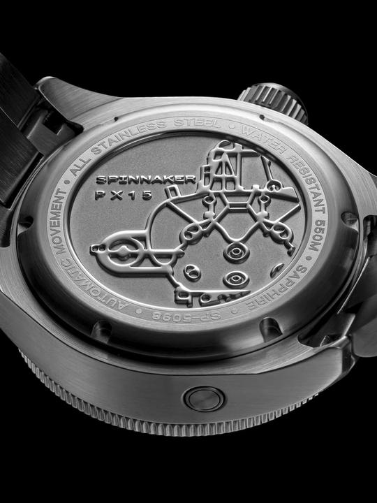 Actual product image Spinnaker SP-5098-22 Picard Dark Cerulean Automatic Diver's Watch 45mm 55ATM (Diving watch, 45 mm)