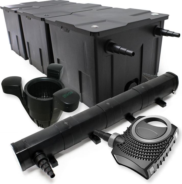 Produktbild Wiltec Set: Teichfilter 90000l 72W UV Teichklärer Teichpumpe Skimmer SK-40 468