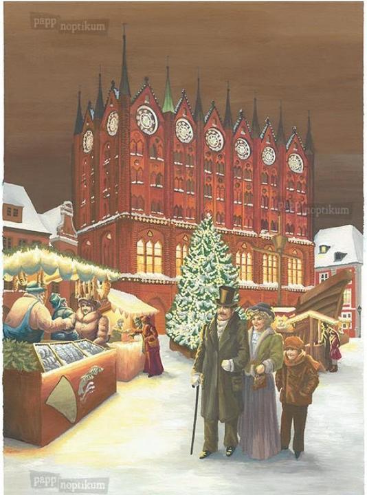 Actual product image Pappnoptikum 1078 - Hanseweihnacht - Stralsund (folding card)