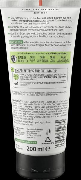 Image du produit dm alverde MEN Gel douche Active Nature 3 en 1 (200 ml)