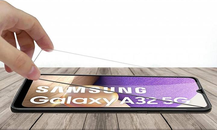Actual product image Screenguard Samsung Galaxy A32 5G bulletproof glass protective film Case Friendly Design (1 Piece, Samsung Galaxy A32 5G)
