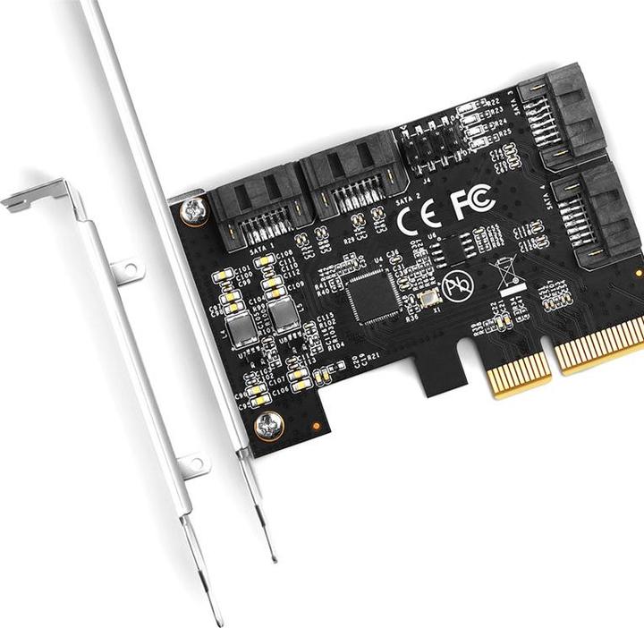 Produktbild Axagon PCES-SA4X4 PCIe Controller 4x internal SATA 6G port + LP