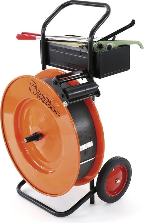 Produktbild Zaruba Packset kompl. Spanner, Abrollwagen, Verschlusshülsen, Polypropylenband schwarz (13 kg)