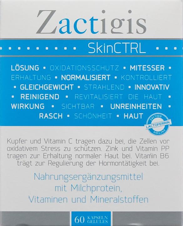 Nährwerte und Zutaten Zactigis Skinctrl (60 Stück, Kapseln, 55 g)