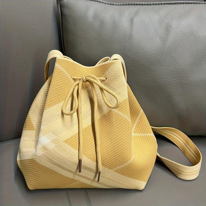 Only-Bags.Store Einfache Eimertasche mit floralem Muster, Kordelzugtasche, klassische Tasche