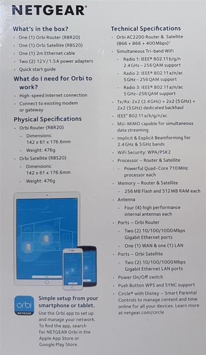 Image du produit Netgear Orbi RBK20 set