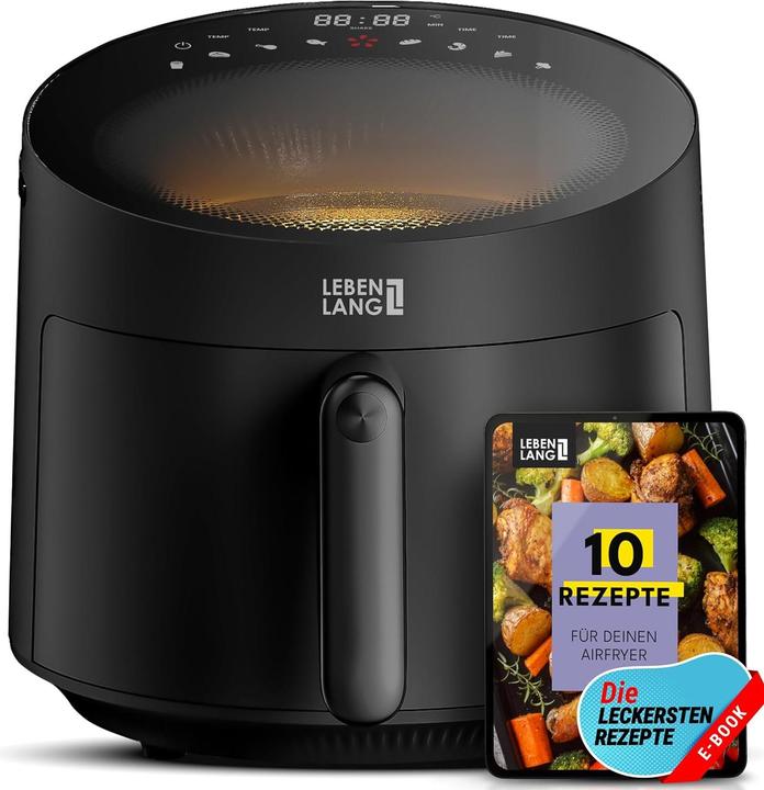 Image du produit Lebenlang Heissluftfritteuse mit 8 Programmen (5L, 1500W)