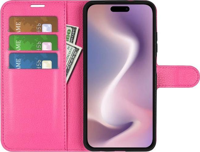 Actual product image MU Classic Litchi Leather Bookcover Series (Apple iPhone 16 Pro)