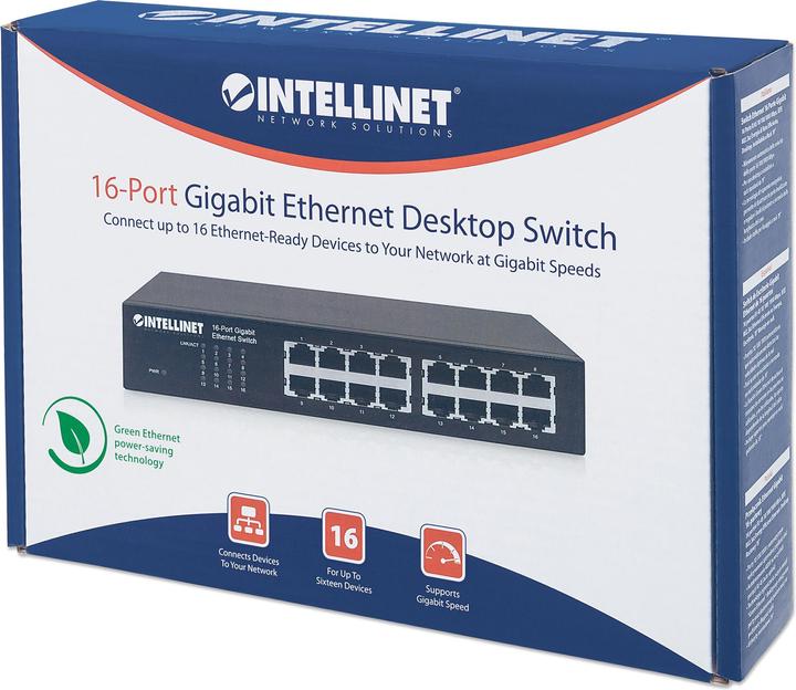 Immagine prodotto Intellinet Switch 16Port Gigabit Ethernet (16 Porti)