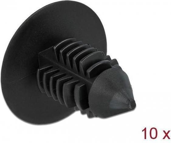 Actual product image Delock Fir Tree Clip black 10 pieces