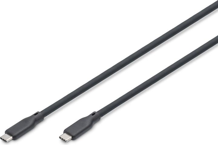 Digitus Cavo USB in silicone, USB 10Gbps, 0,5 m, nero (0.50 m, USB 3.2 Gen 2)