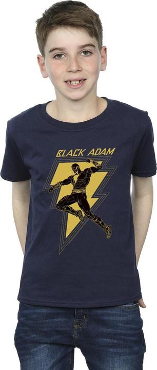 Actual product image Boys Black Adam Golden Bolt Chest T-Shirt (140, 146)