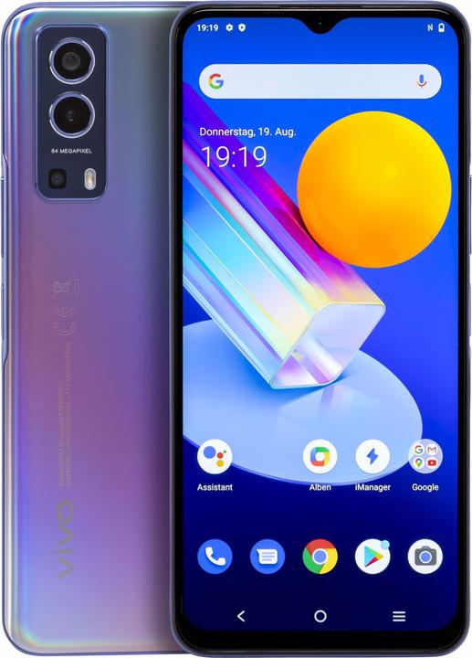 Vivo Y72 5G (V2041) dream glow (128 GB, Violet, 6.57", Dual SIM, 64 Mpx, 5G)
