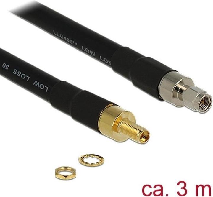 Produktbild Delock GSM/UMTS/LTE Verlängerungskabel, 3m (0.35 dB, Antennenkabel)