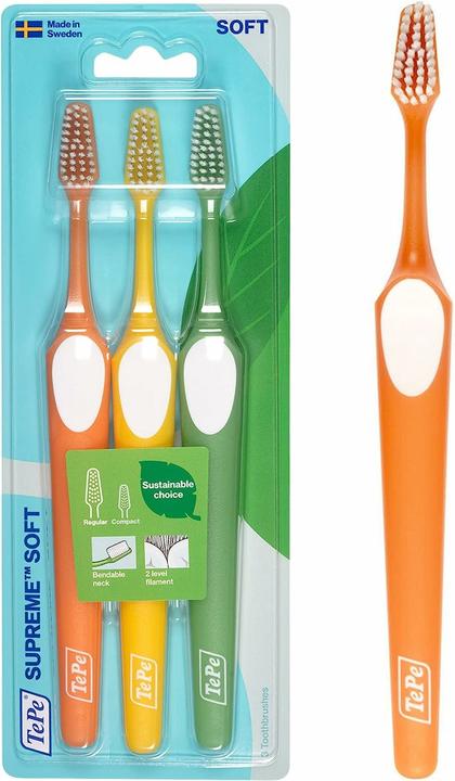 TePe Supreme Soft Toothbrush Soft 3Pcs Mix (Weich, 3 x)