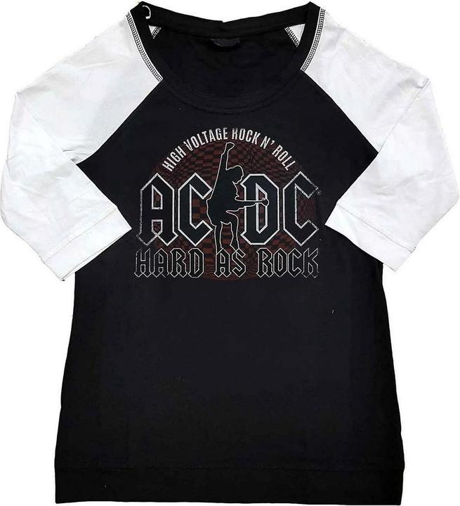 Actual product image AC/DC Womens/Ladies Hard As Rock Raglan T-Shirt (4XL)