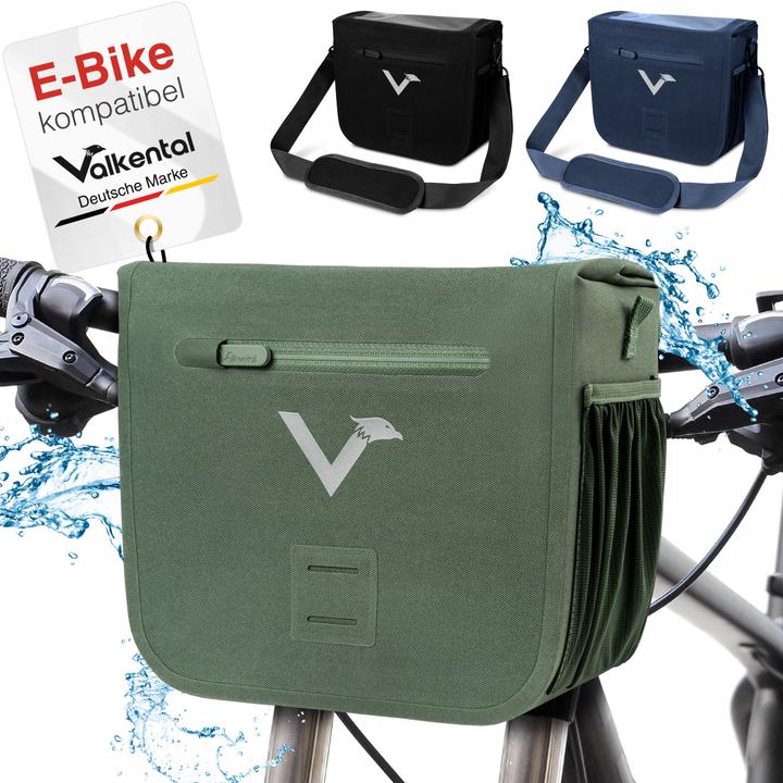 Valkental Front Pack - Robuste & wasserdichte Lenkertasche (7 l, Lenkertasche)