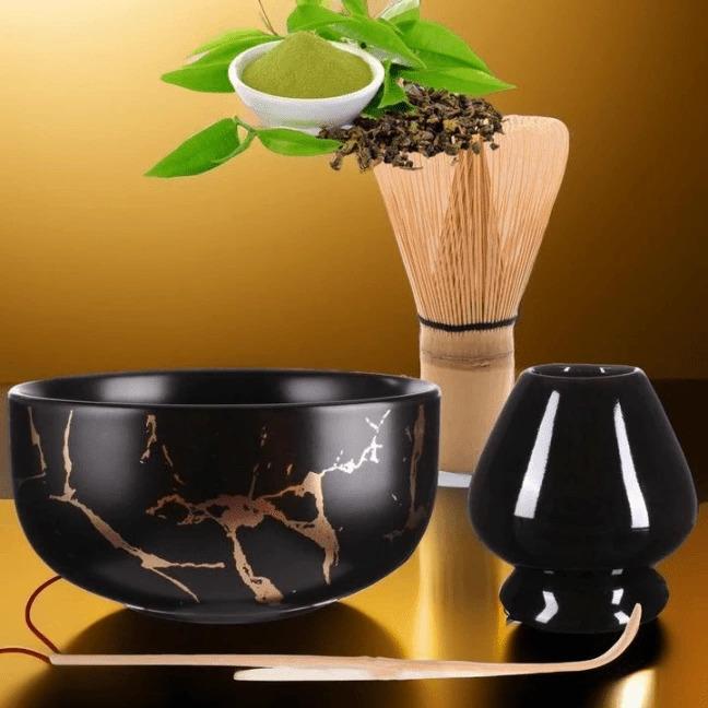 Actual product image Calimatcha Green tea set incl. Matcha broom - Burakku gift idea