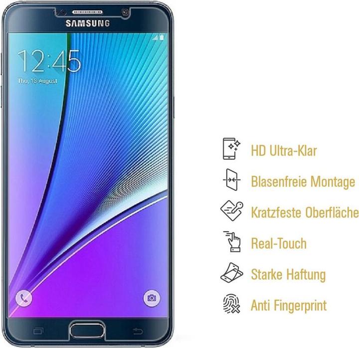 Actual product image Protectorking 3x Panzerfolie Anti-Shock HD Klar (3 Piece, Samsung Galaxy Note 5)