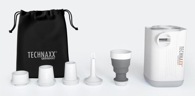 Produktbild Technaxx Mini-Akku-Luftpumpe mit LED-Lampe