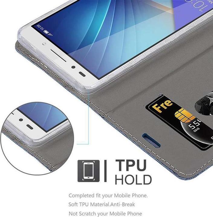 Produktbild Cadorabo Book Jeans Optik Cover (Honor 7)