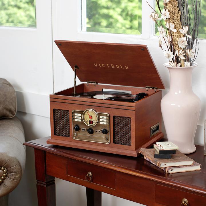 Image du produit Victrola Classic Chaine Stereo 6 En 1 Platine Vinyle Acajou New Pack (Automatique)