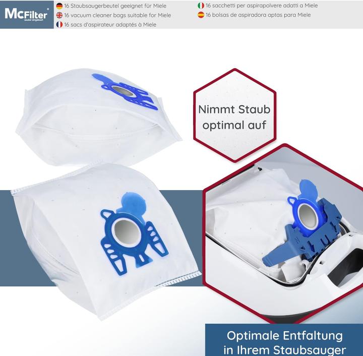 Actual product image Mc Filter MSM 10 Staubsaugerbeutel (20 Stück) (20 x)
