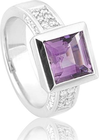 Produktbild Breuning RING - E.AMETHYST/Brill. 0,324 Ct. H/si (57, 750/18 K Gold)