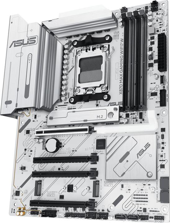 Produktbild ASUS MB AMD AM5 X870 MAX GAMING WIFI7 White (AM5, AMD X870, ATX)