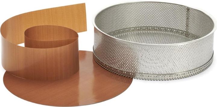 Image du produit de Buyer Moule à Cake En Acier Inox Perforé Abn. Fond 24x6.5 (25.50 cm)