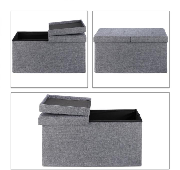 Actual product image Relaxdays Foldable Storage Trunk, Padded (75.50 cm)