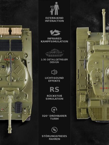 Actual product image Es-toys Heng Long RC Tank Battle Set of 2 1:30