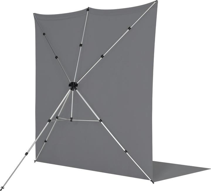 Immagine prodotto Westcott X-Drop Pro - Kit fondale grigio neutro (8' x 13') resistente alle rughe, 2,4x4 m (8 cm, 13 cm)