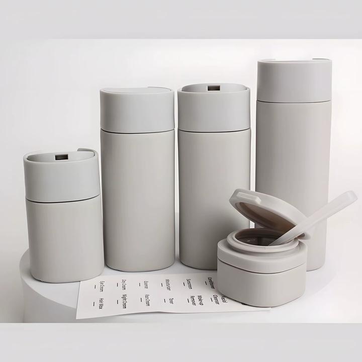 Produktbild Swissdetector Luxus-Kosmetikflaschenset - Grau (Flüssigkeitsbeutel)