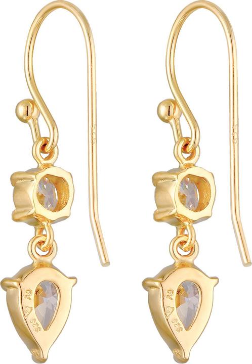 Actual product image Elli Earrings drop solitaire cubic zirconia 925 silver (Elastic band, Zirconia, 925 sterling silver)