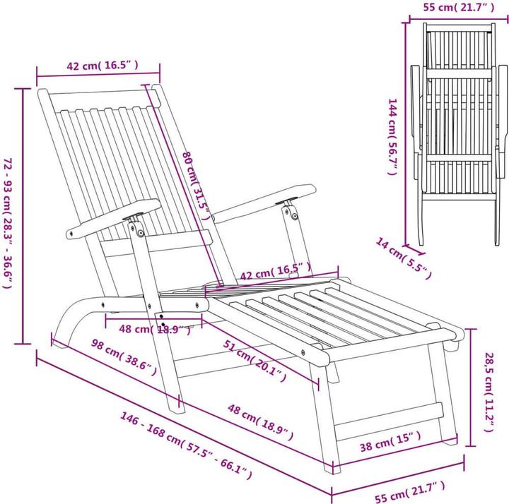 Actual product image VidaXL Astra (168 cm)