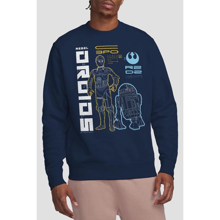 Actual product image Star Wars Unisex Adult Rebel Droids Sweatshirt (XL)