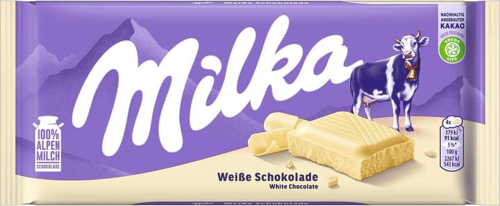 Milka 4025700001962 Chocolate Bar White Chocolate (103 g)