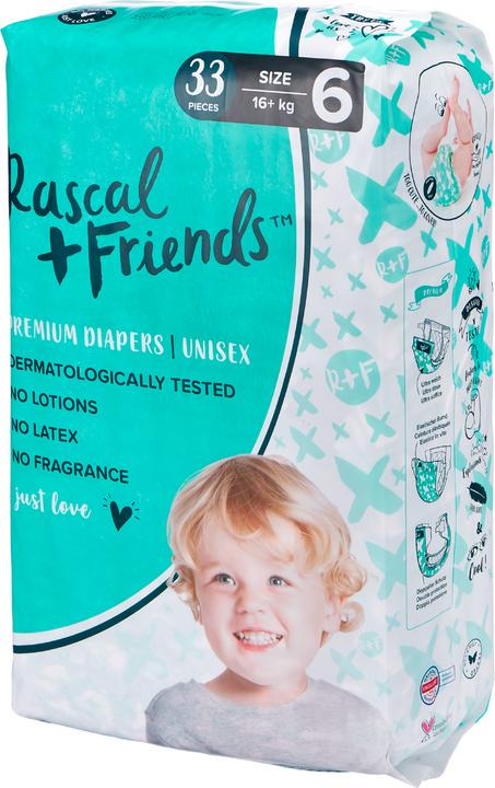 Actual product image Rascal+Friends Premium (Size 6, Pack, 33 Piece)