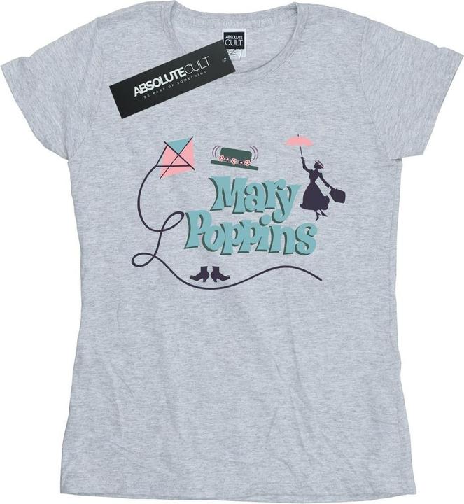Actual product image Disney Womens/Ladies Mary Poppins Logo Cotton T-Shirt (L)