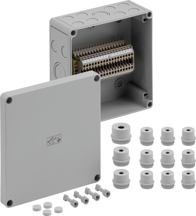 Produktbild Spelsberg RKi 4/18-18x4q Reihenklemmen-Gehäuse 180 x 182 x 90 Kunststoff Grau 1St. (Gehäuse)