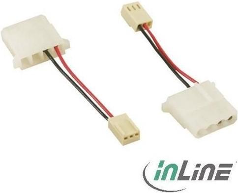 Actual product image InLine 3-pin to 4-pin Molex fan adapter cable
