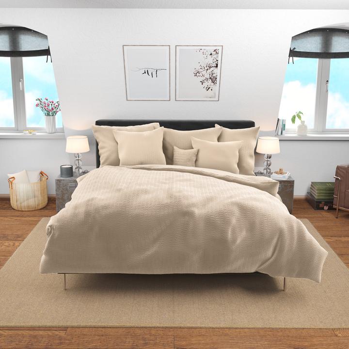 Produktbild Lotus Bettwaren Bettwäsche Satin Seersucker uni (Kopfkissenbezug, 65 x 65 cm)