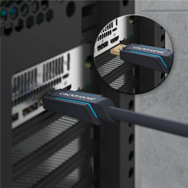 Actual product image clicktronic DisplayPort Cable 1.4. M/M. Blue. 3.0m (3 m, DisplayPort)