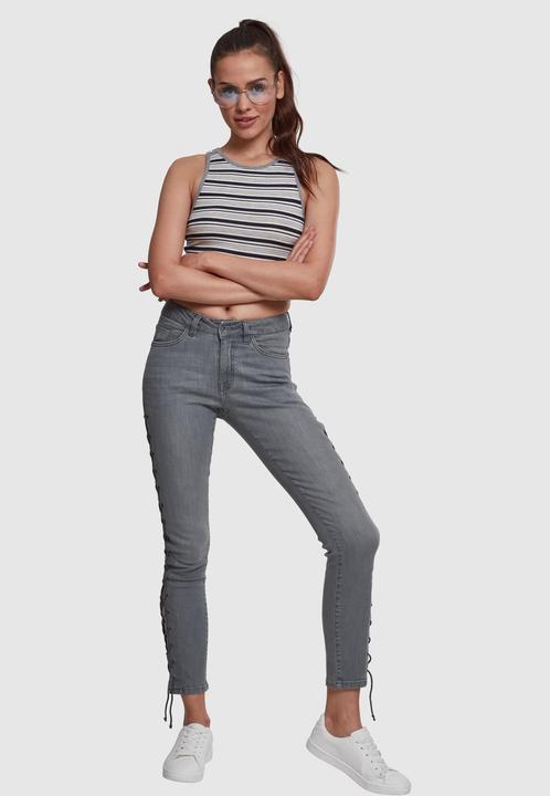 Actual product image Urban Classics Ladies Rib Stripe Cropped Top (L)