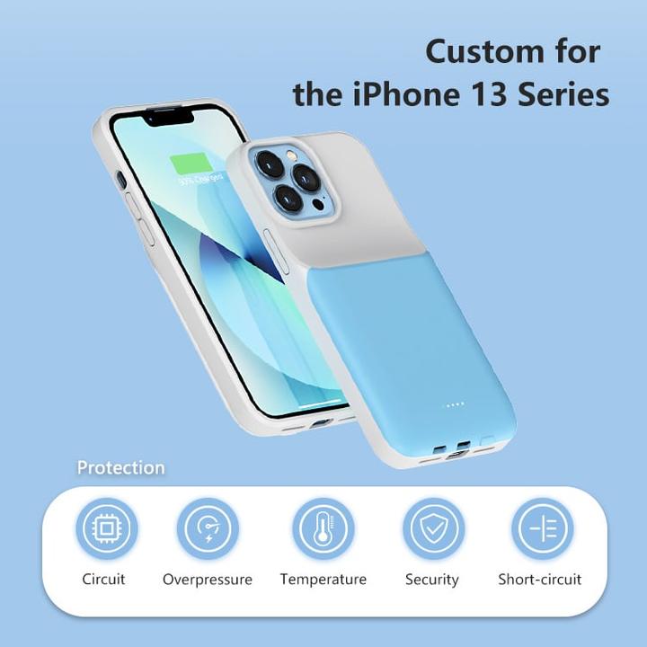 Actual product image PhoneLook Coque 15W battery external wireless power cover fast charging 8000mAh (Apple iPhone 13 Pro)
