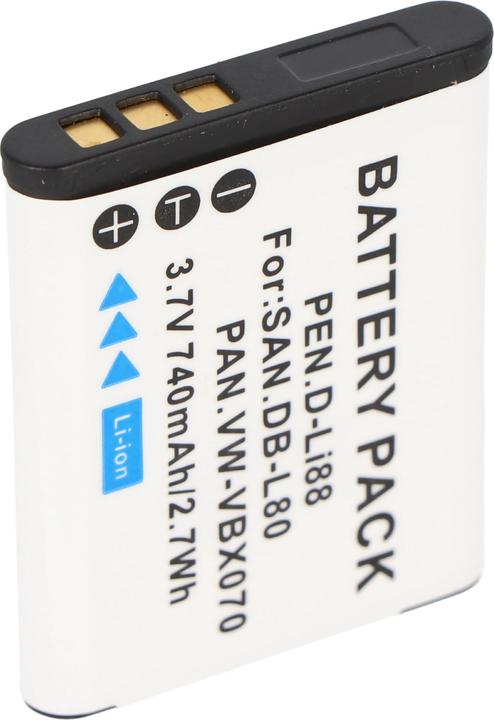 Actual product image Sanyo Akku DB-L80, DMX-CG10, VPC-CG10, VPC-X1200 (Camera battery)